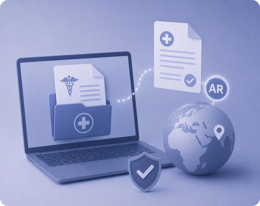 Online Arabic Medical Document Translation for Global Healthcare Providers